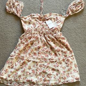 Cute floral halter tied dress!